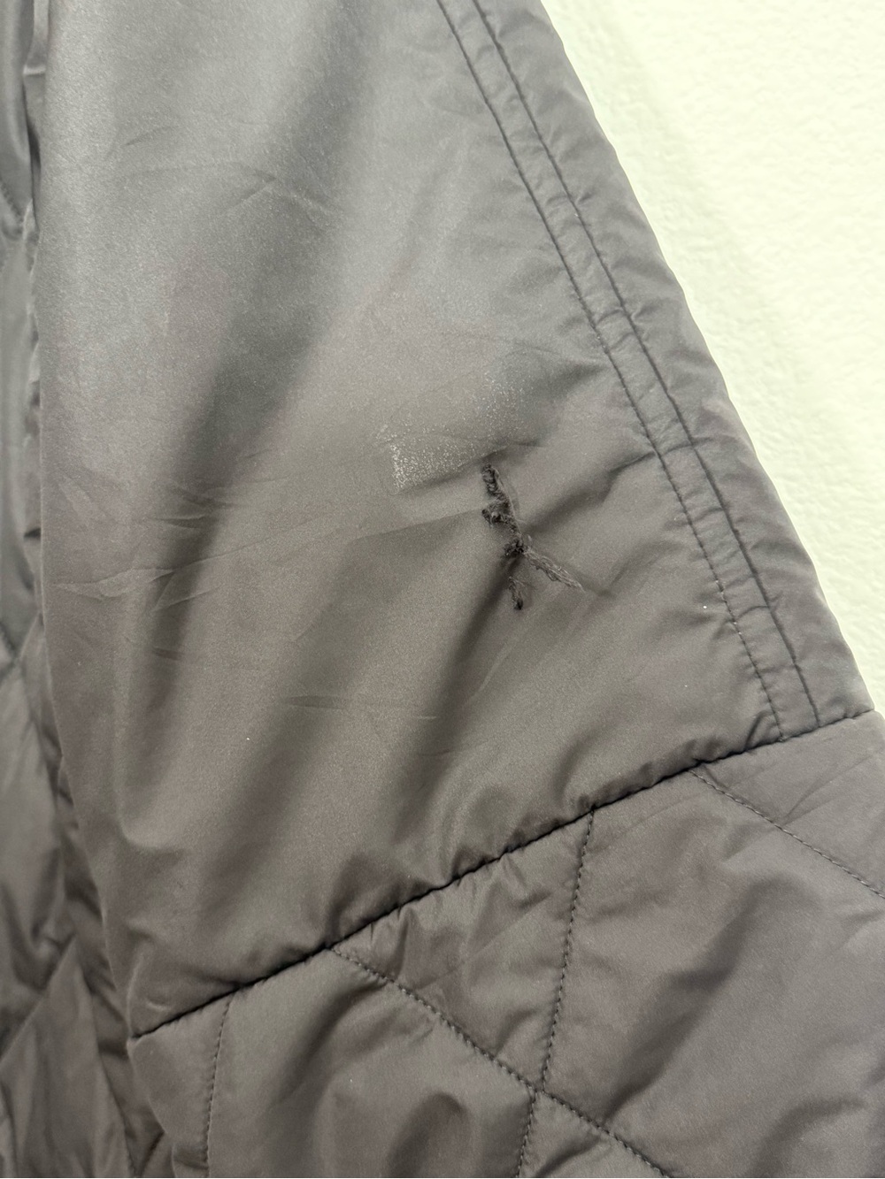 Barbour Quilted Jacket Black Gold Snap Corduroy Collar Tartan Lined Coat - Picture 4 of 9